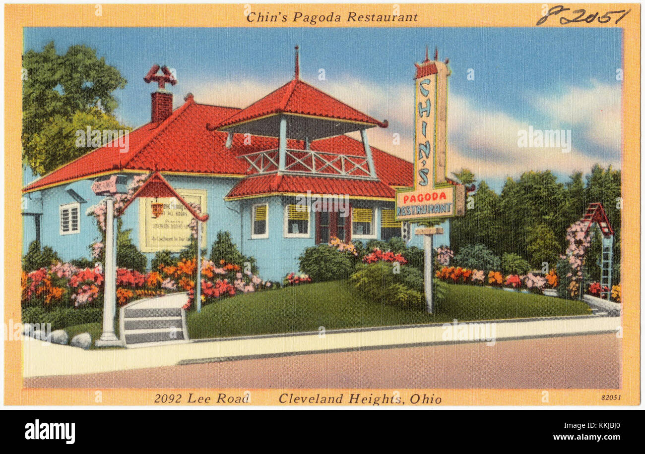Chin's Pagoda Restaurant, 2092 Lee Road, Cleveland Heights, Ohio (82051) Stock Photo
