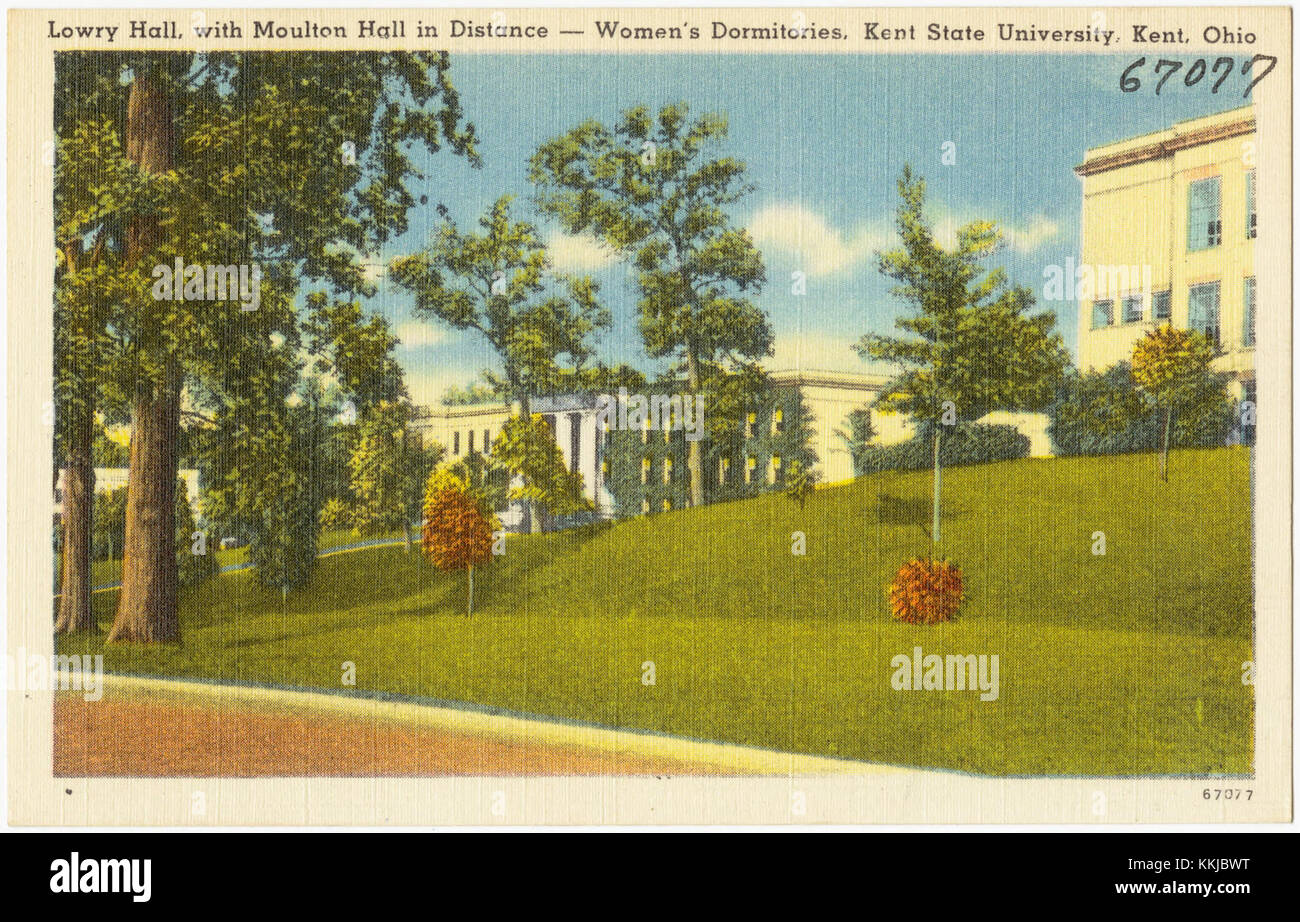 Lowry Hall, with Moulton Hall in distance Women's dormitories, Kent State University, Kent