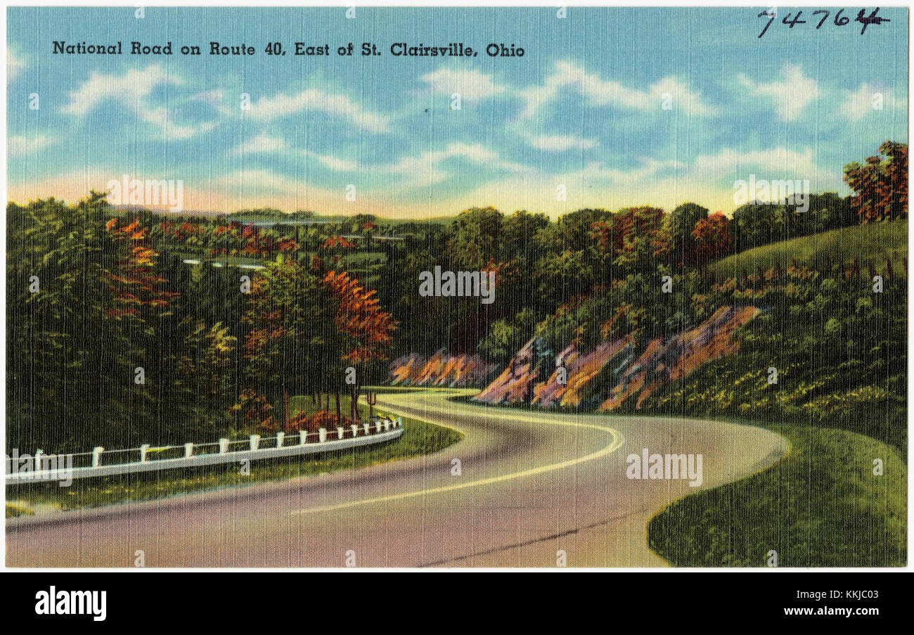 National road on Route 40, east of St. Clairsville, Ohio (84764 Stock