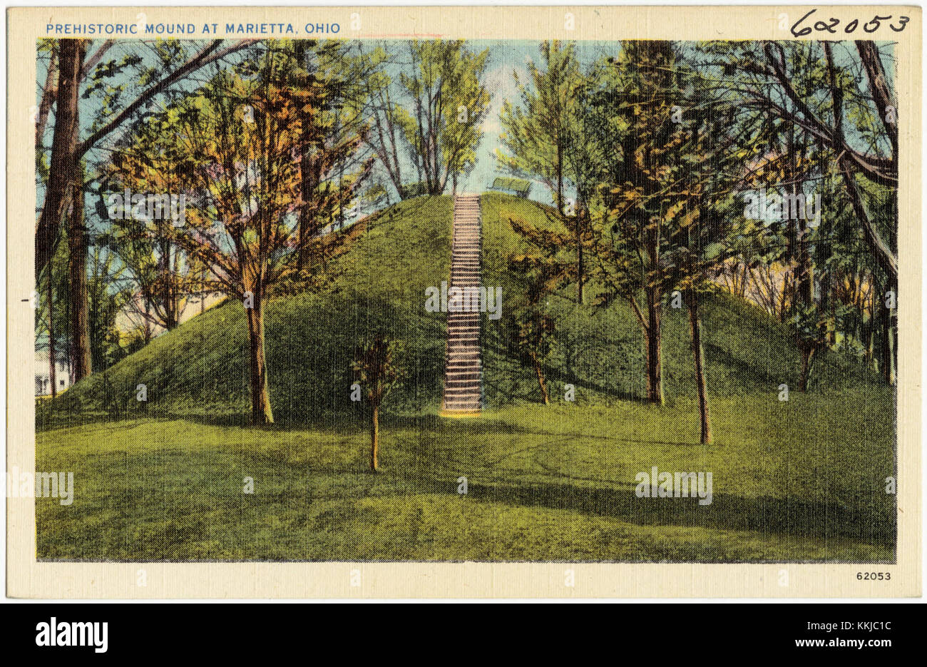 Prehistoric mound at Marietta, Ohio (62053) Stock Photo
