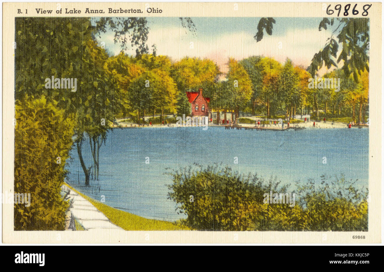 View of Lake Anna, Barberton, Ohio (69868 Stock Photo Alamy