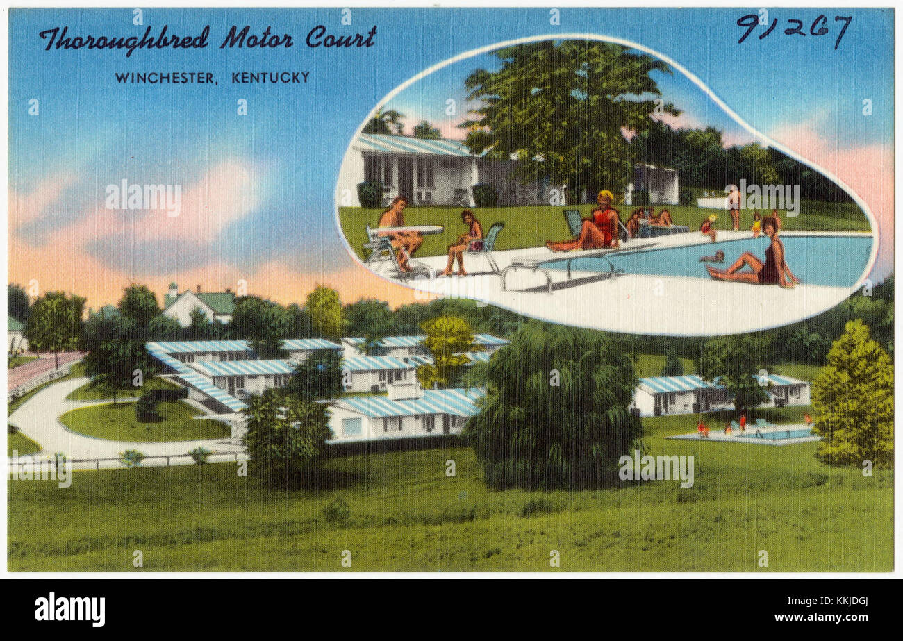 Thoroughbred Motor Court, Winchester, Kentucky (91267 Stock Photo Alamy