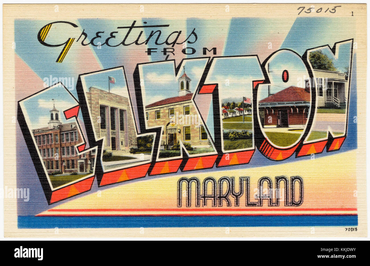 Greetings from Elkton, Maryland (75015) Stock Photo