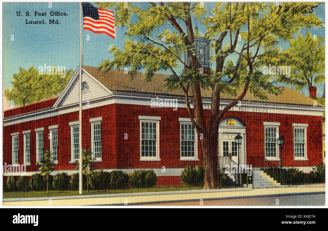 U. S. Post Office, Laurel, Md (73465 Stock Photo - Alamy