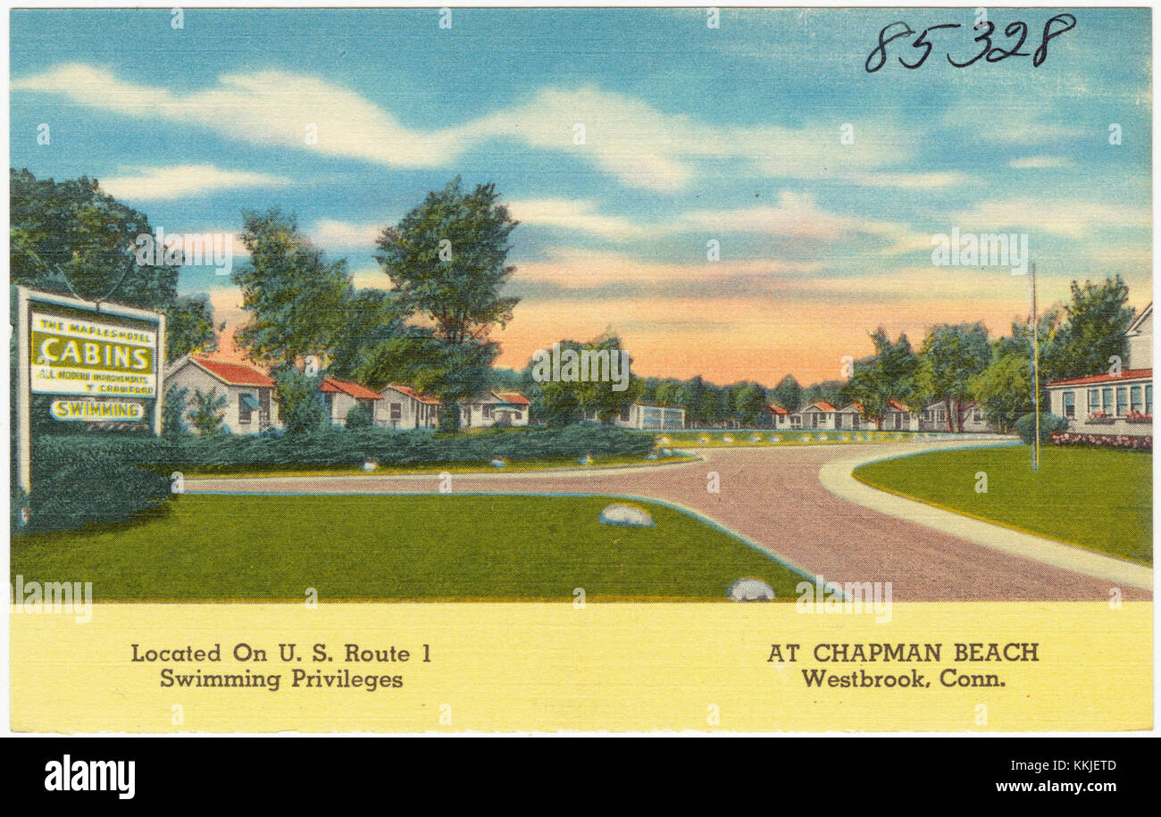 The Maples Motel Cabins, at Chapman Beach, Westbrook, Conn., located on
