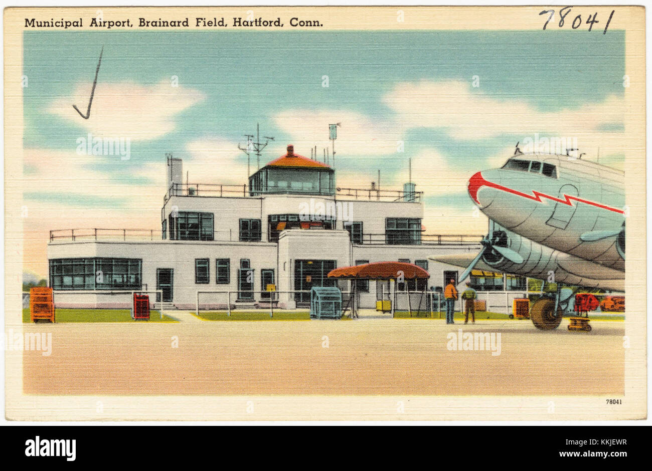 Municipal Airport, Brainard Field, Hartford, Conn (78041 Stock Photo