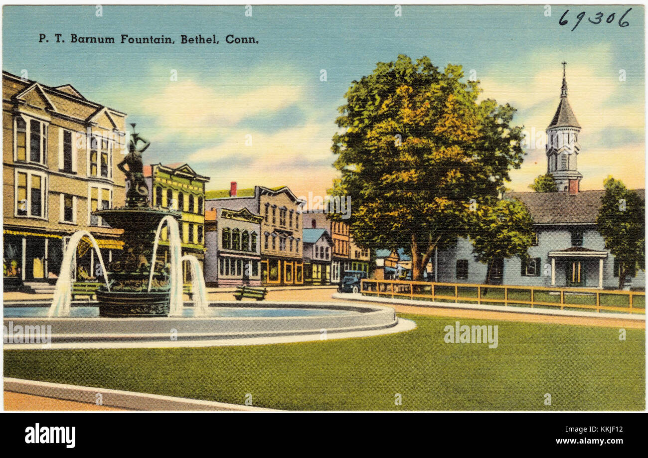 P.T. Barnum Fountain, Bethel, Conn (69306 Stock Photo Alamy