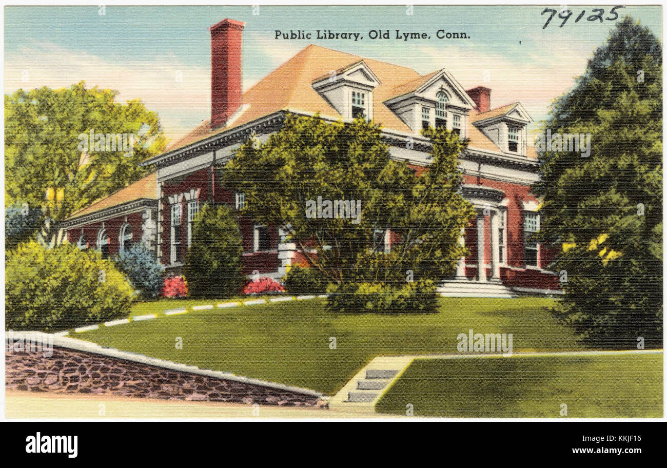 Public Library, Old Lyme, Conn (79125 Stock Photo Alamy