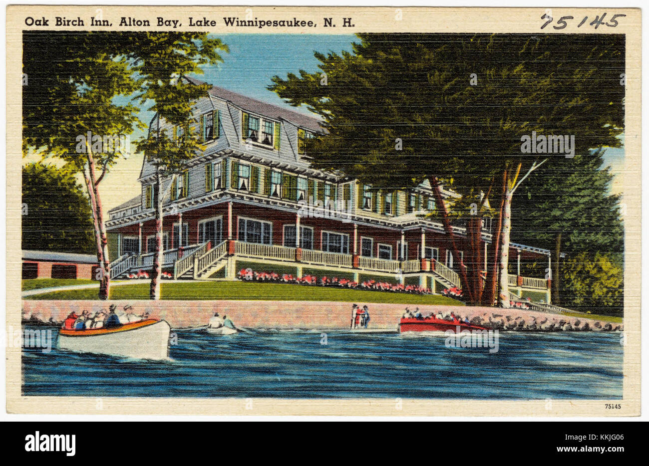 Oak Birch Inn, Alton Bay, Lake Winnipesaukee, N.H (75145 Stock Photo