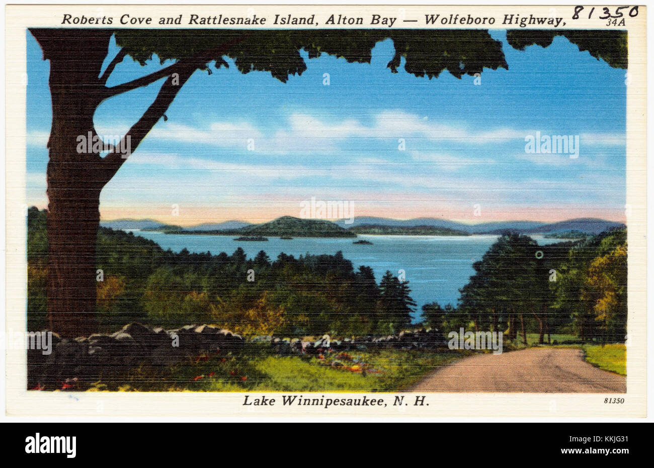 Roberts Cove and Rattlesnake Island, Alton Bay Wolfeboro Highway