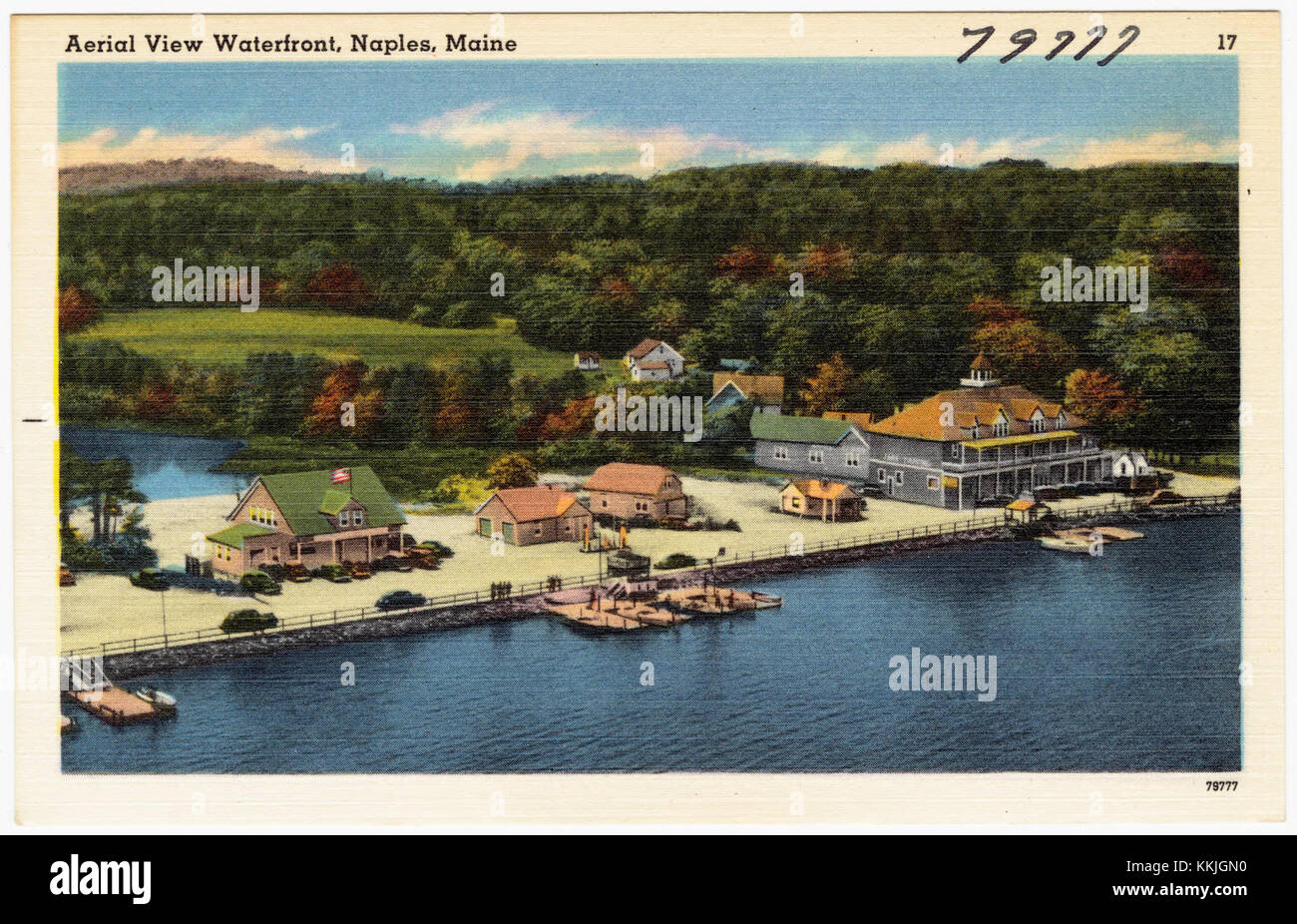 Aerial View Waterfront, Naples, Maine (79777 Stock Photo Alamy