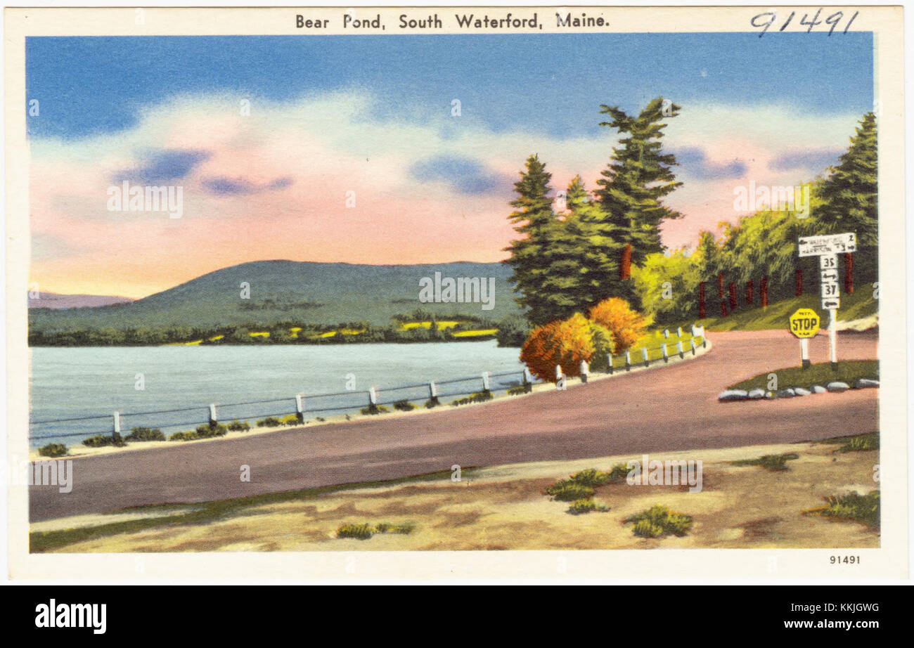 Bear Pond, South Waterford, Maine (91491 Stock Photo Alamy