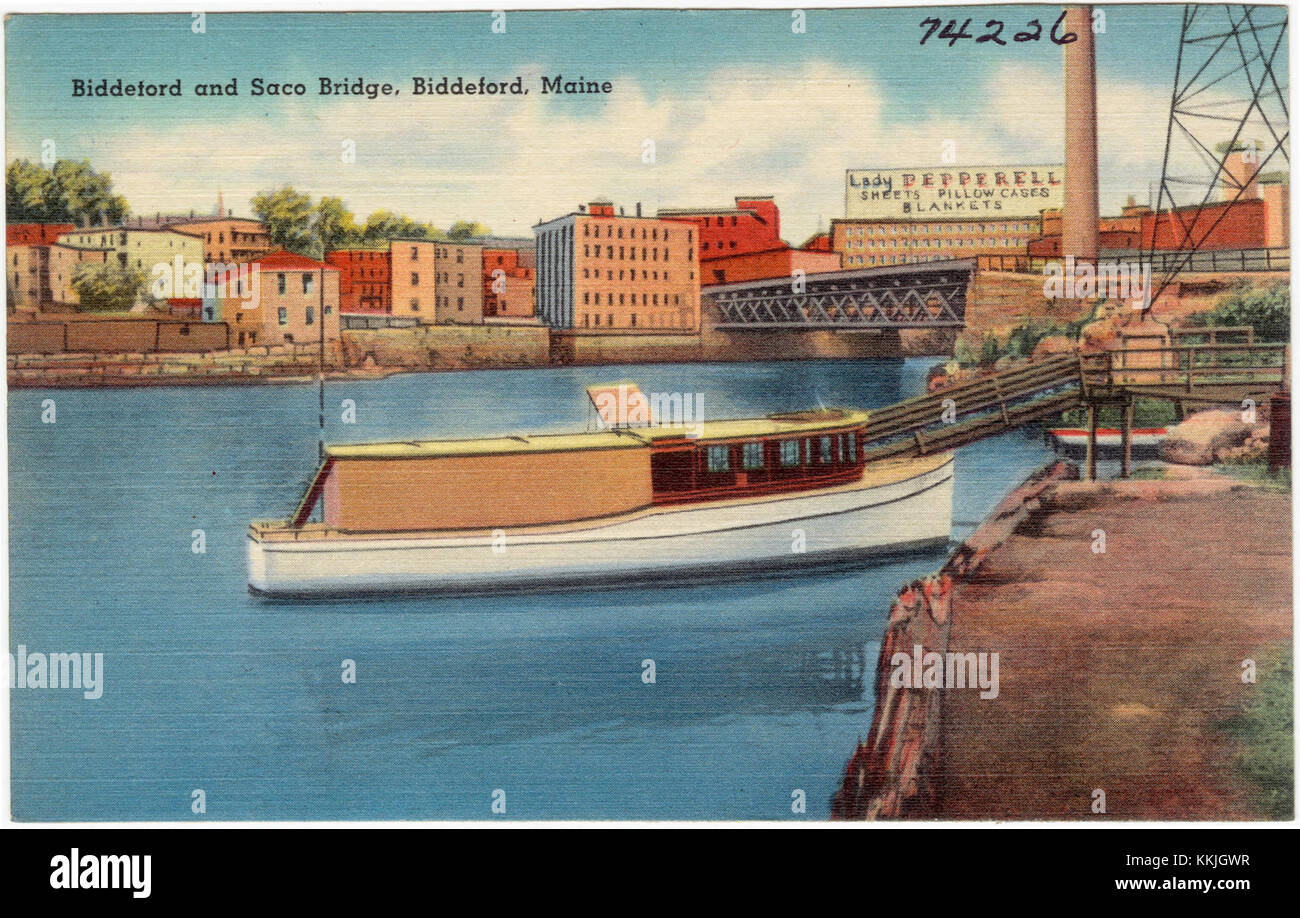 Biddeford and Saco Bridge, Biddeford, Maine (74226 Stock Photo Alamy