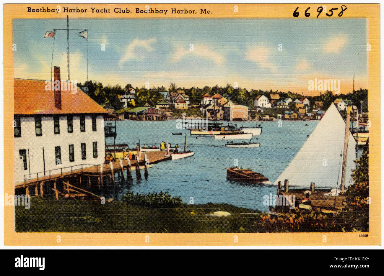 Boothbay Harbor Yacht Club, Boothbay Harbor, Me (66958 Stock Photo Alamy