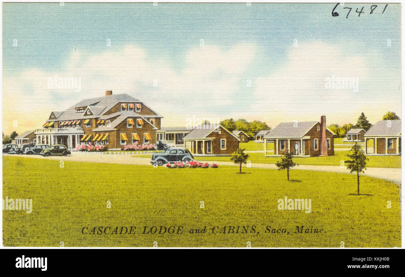 Cascade Lodge and Cabins, Saco, Maine (67481 Stock Photo Alamy