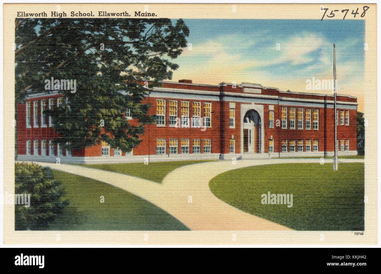 Ellsworth High School, Ellsworth, Maine (75748 Stock Photo Alamy