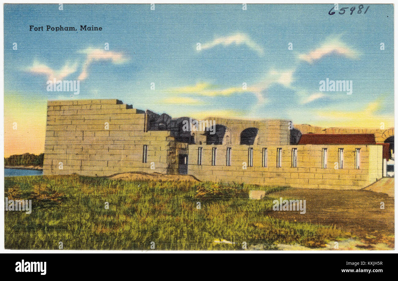 Fort Popham, Maine (65981 Stock Photo Alamy