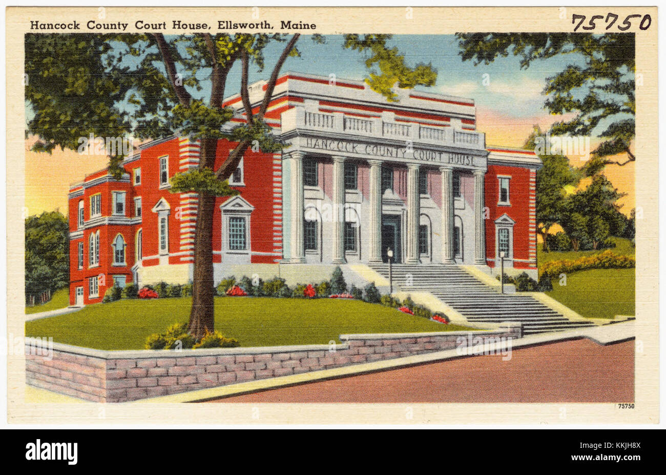 Hancock County Court House, Ellsworth, Maine (75750 Stock Photo Alamy