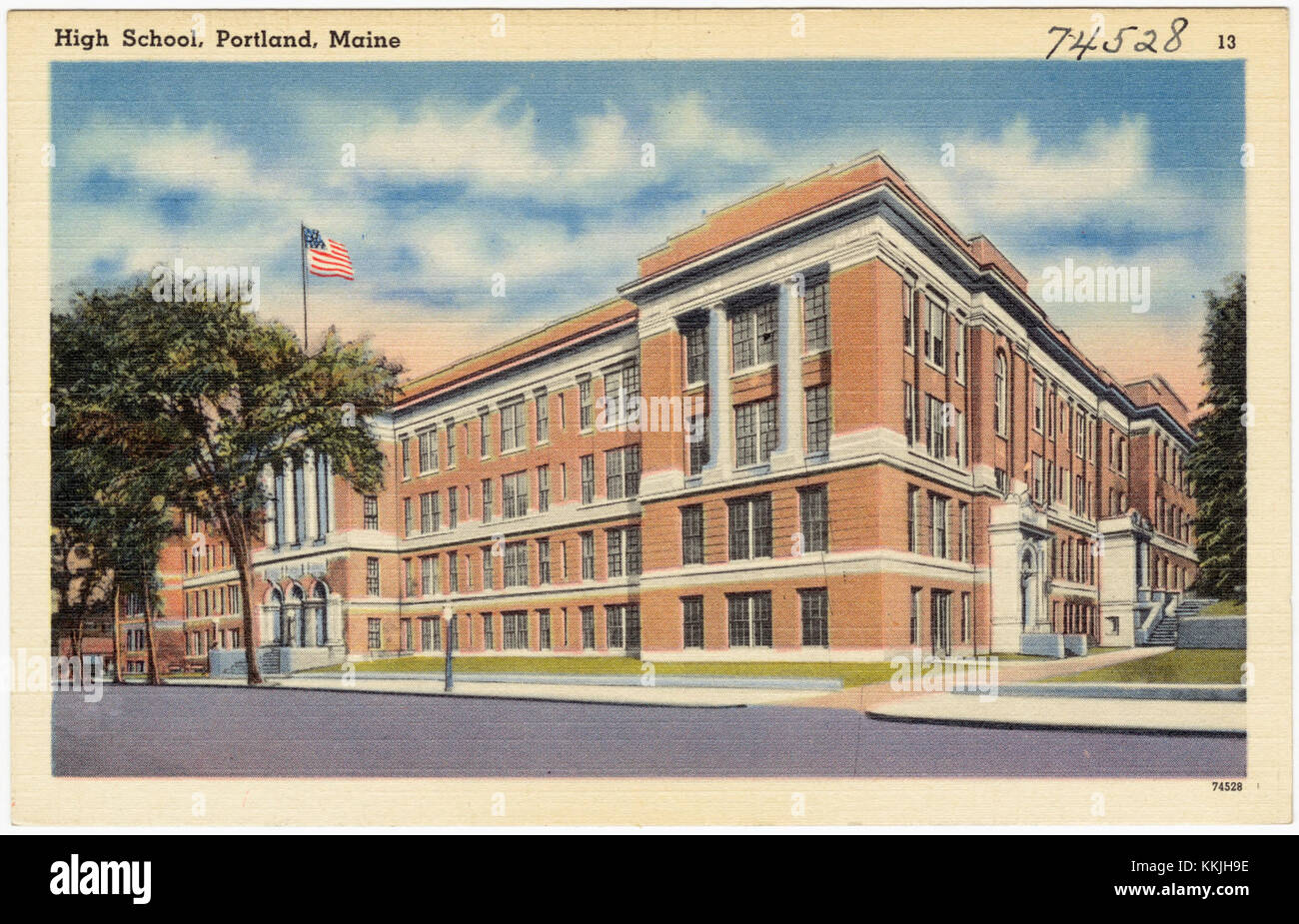 High School, Portland, Maine (74528 Stock Photo Alamy