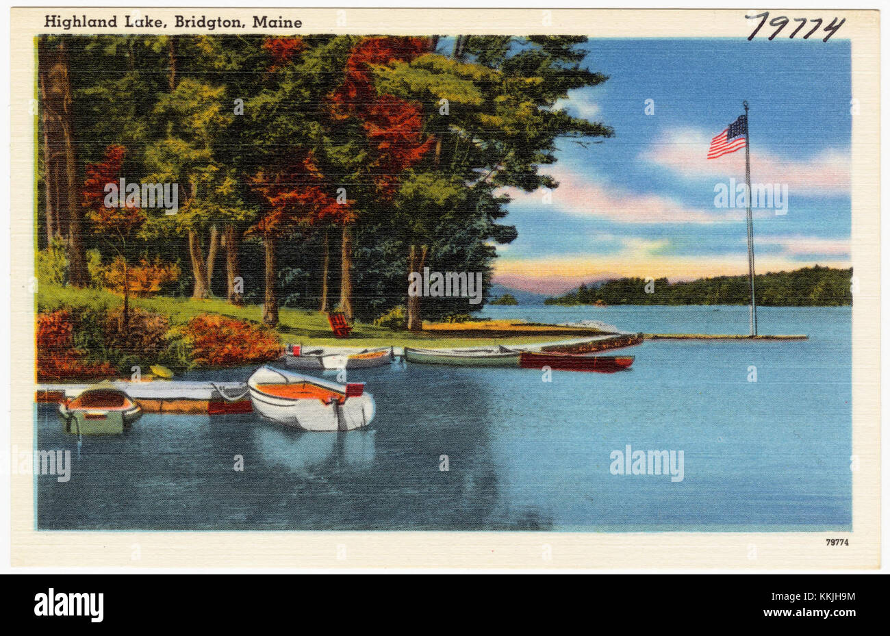 Highland Lake, Bridgton, Maine (79774 Stock Photo Alamy