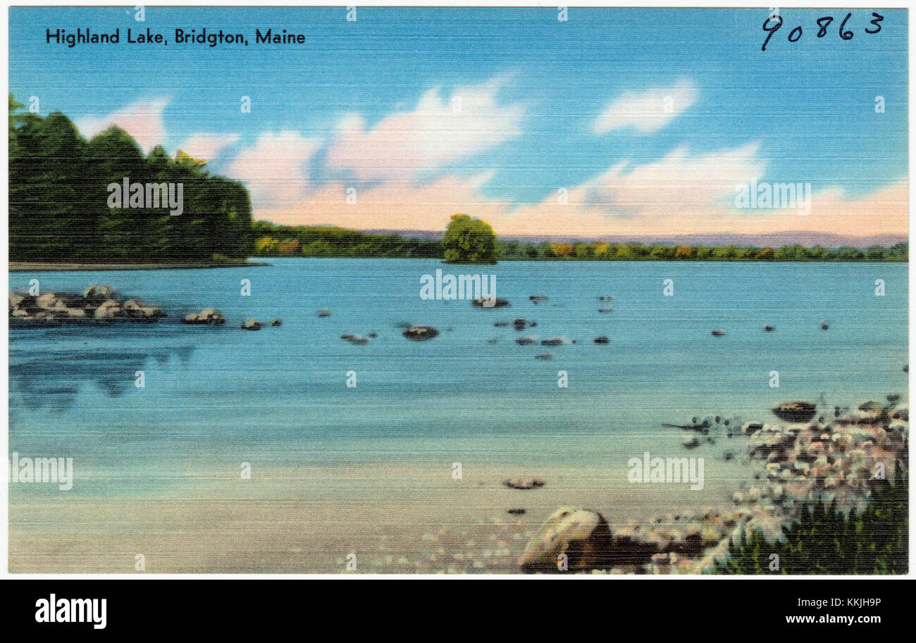 Highland Lake, Bridgton, Maine (90863 Stock Photo Alamy