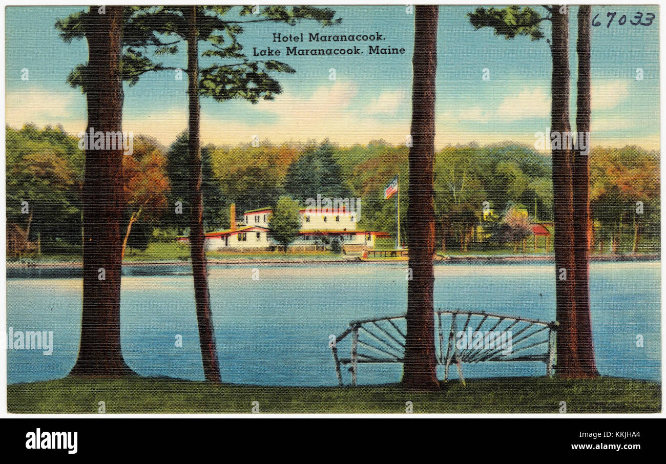 Hotel Maranacook, Lake Maranacook, Maine (67033 Stock Photo Alamy
