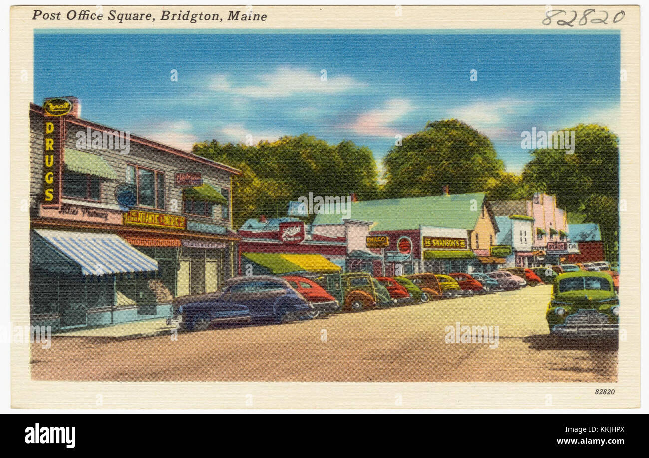 Post Office Square, Bridgton, Maine (82820 Stock Photo Alamy