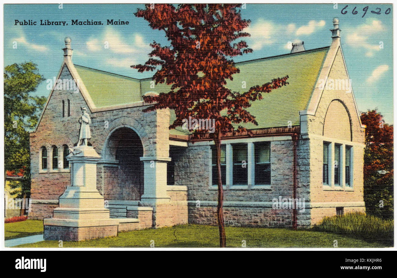 Public library, Machias, Maine (66920 Stock Photo Alamy