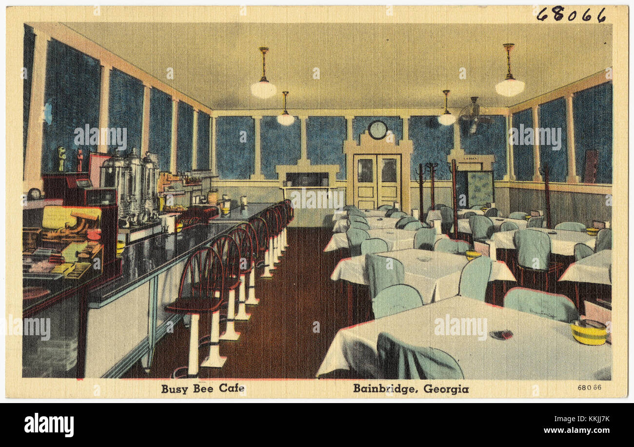 Busy Bee Cafe, Bainbridge, (8343916324 Stock Photo Alamy