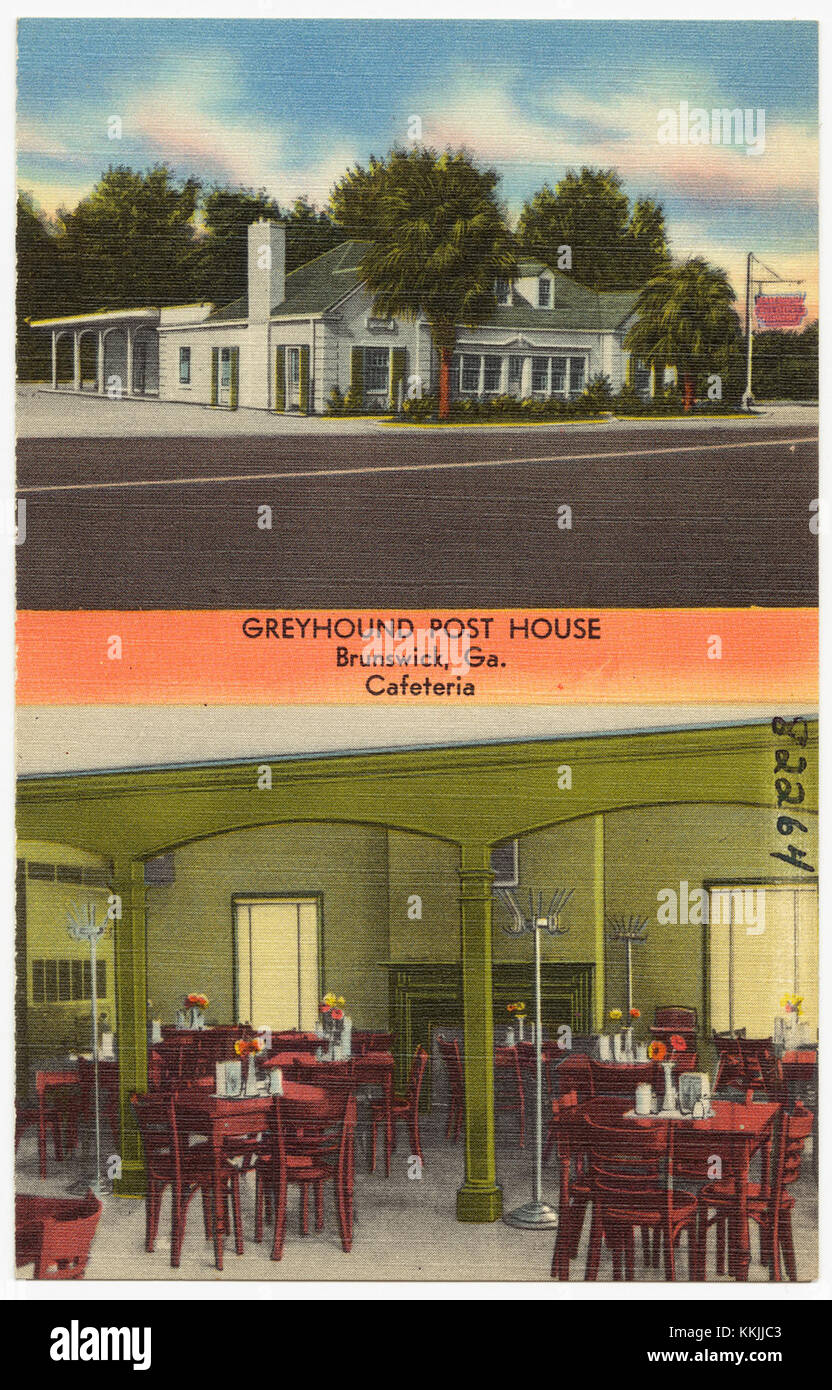 Greyhound Post House, Brunswick, Ga. Cafeteria (8368109934 Stock Photo