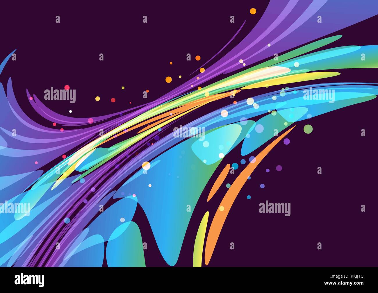 Colorful abstraction on purple background Stock Vector
