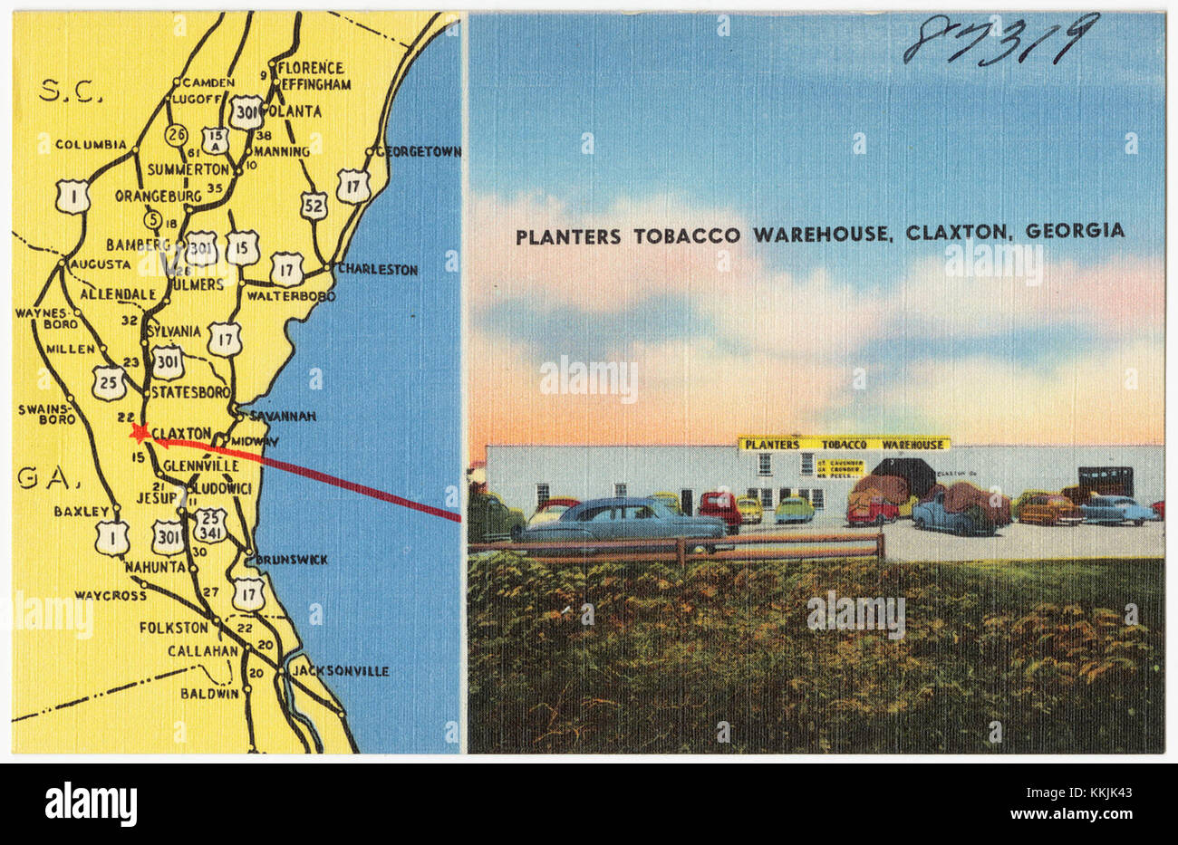 Planters tobacco warehouse, Claxton, (8368113684 Stock Photo