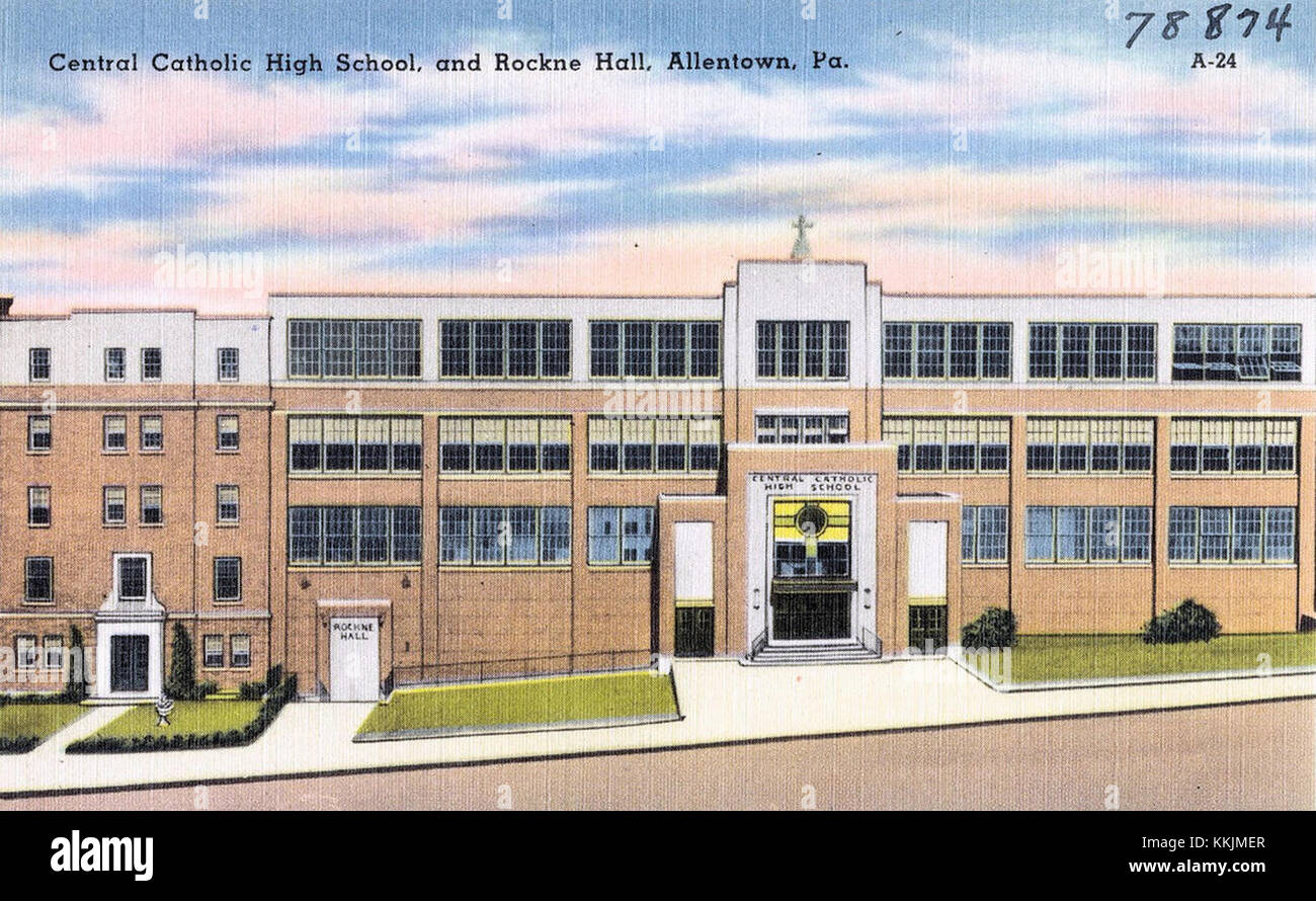 A historical reference to Central Catholic High School in 1945, a ...
