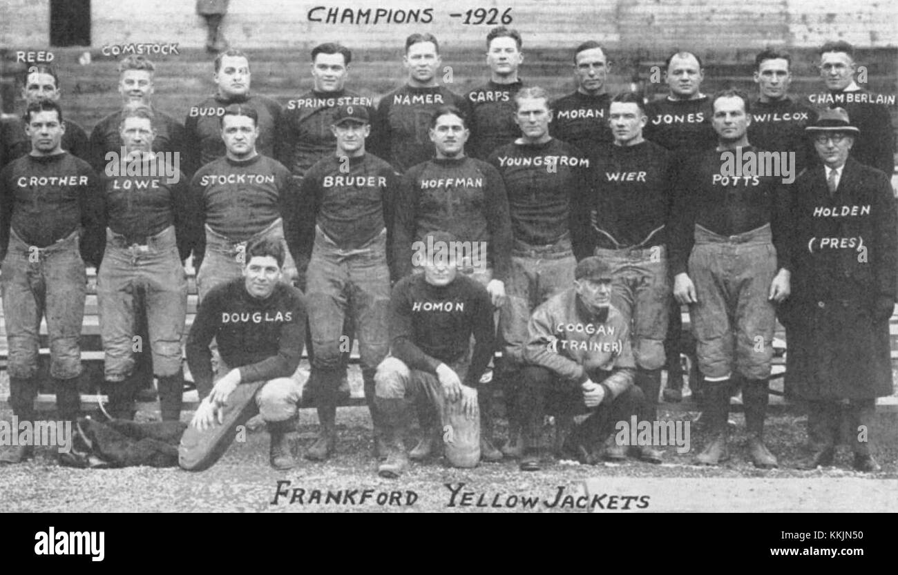 Frankford yellow jackets football 1926 Stock Photo Alamy