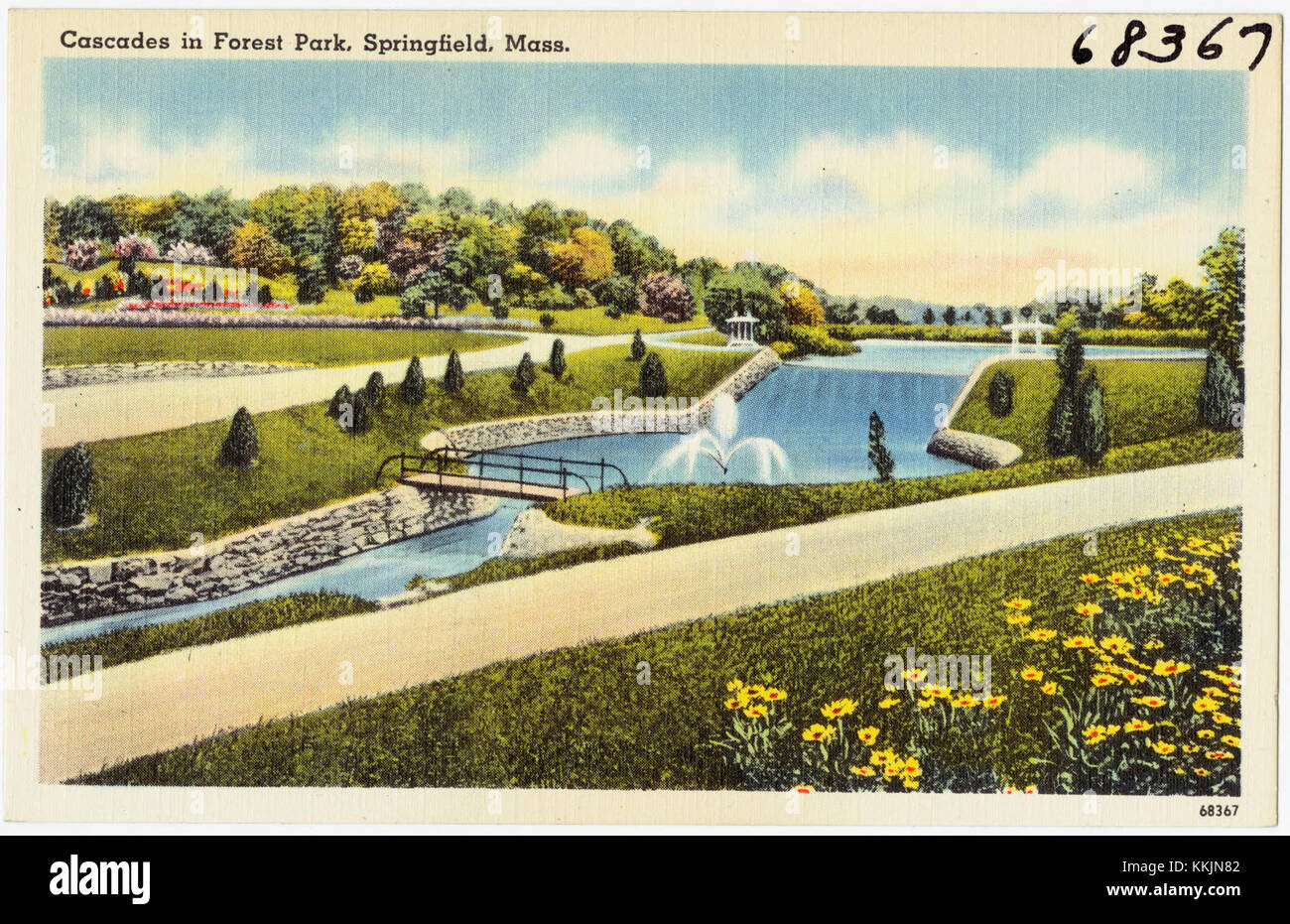 The Cascades at Forest Park in Springfield, Massachusetts, features a ...