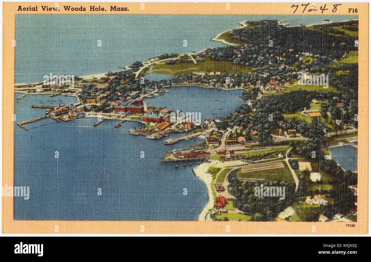 Aerial view, Woods Hole, Cape Cod, Mass (77248 Stock Photo Alamy