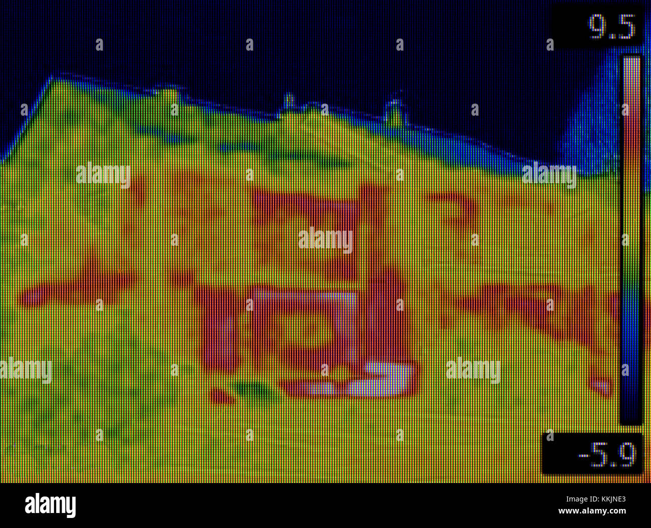 Thermal Image of Leakage at House Facade Basement Stock Photo Alamy