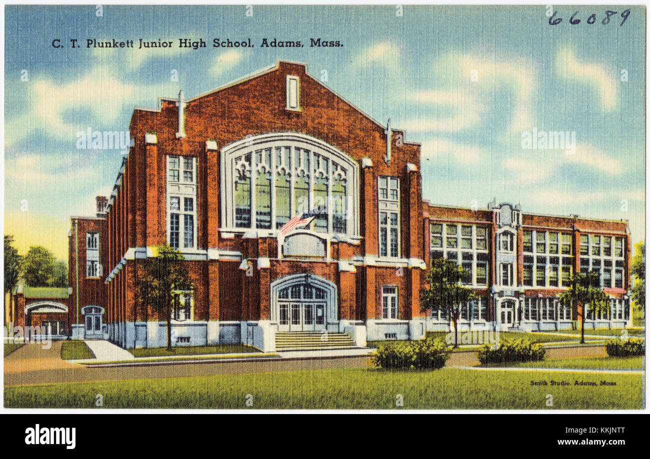 C. T. Plunkett Junior High School in Adams, Massachusetts, a historic ...