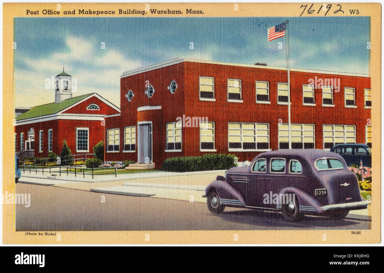 Post office and Makepeace Building, Wareham, Mass (76192 Stock Photo