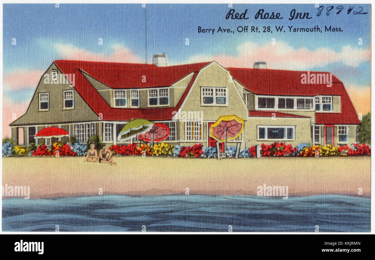 Red Rose Inn, Berry Ave., Off Rt. 28, W. Yarmouth, Mass (88942 Stock