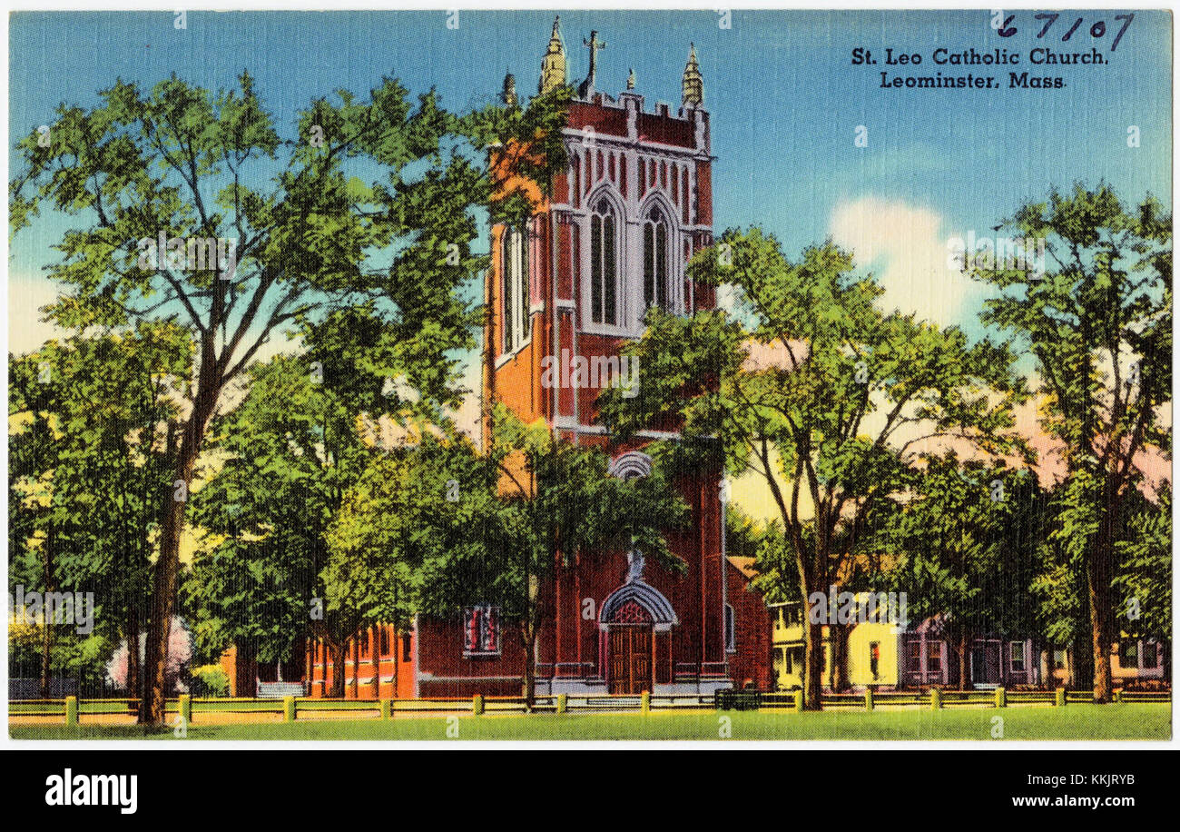 St. Leo Catholic Church, Leominster, Mass (67107 Stock Photo Alamy