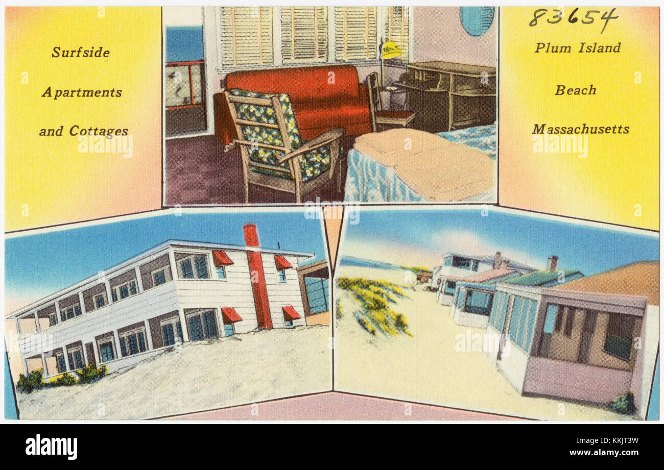 Surfside apartments and cottages, Plum Island Beach, Massachusetts