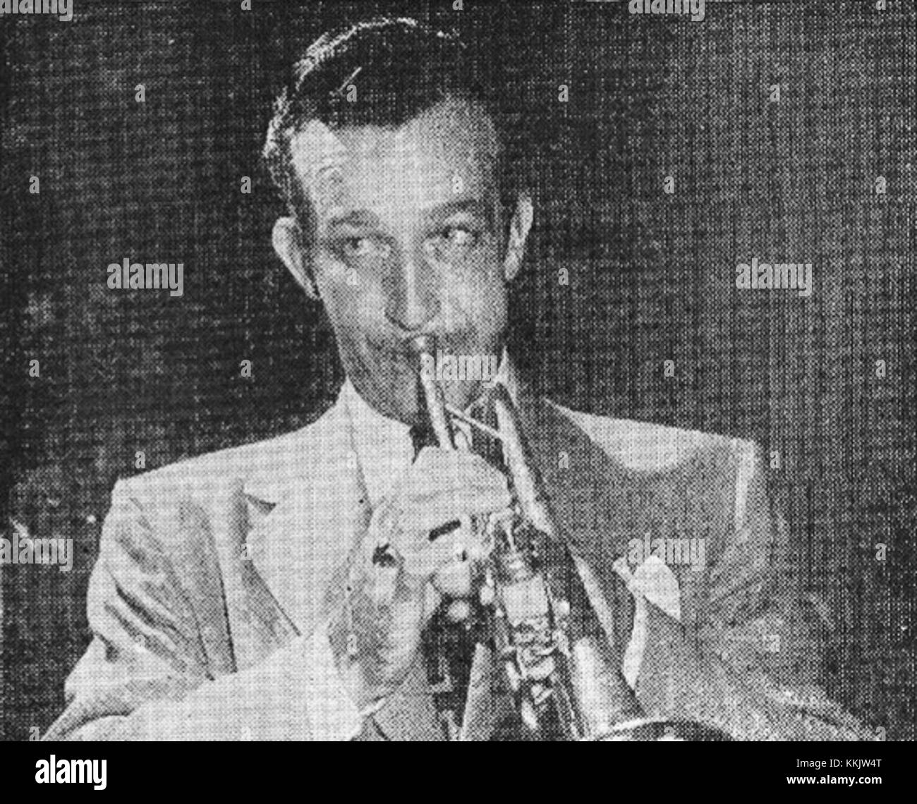 Harry James, an American musician and bandleader, is remembered for his contributions to jazz and swing music. His Billboard hit in 1939 marked a high point in his career and left a lasting mark on music history. Stock Photo