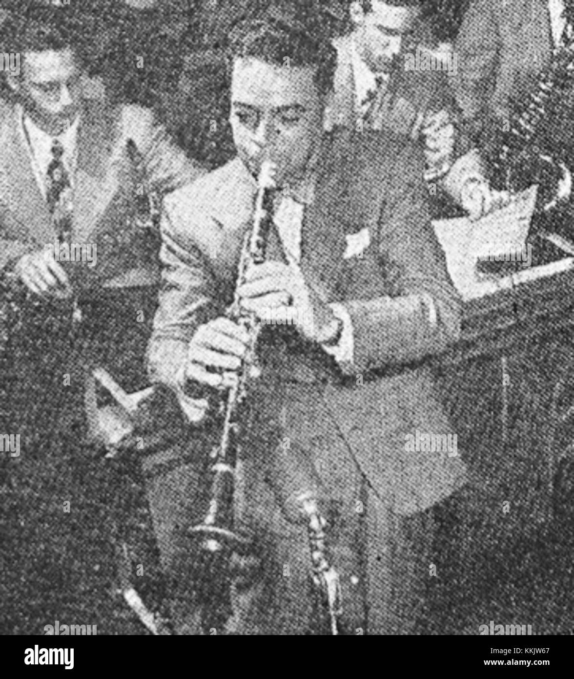 Les Brown was an influential American jazz musician and bandleader. Known for his popular swing and big band music, he was a prominent figure in the music scene during the 1930s and 1940s. His band became one of the top ensembles of the era, performing at major venues and recording notable tracks. Stock Photo