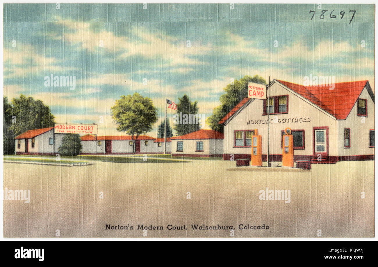 Norton's Modern Court, Walsenburg, Colorado (7725179494 Stock Photo Alamy