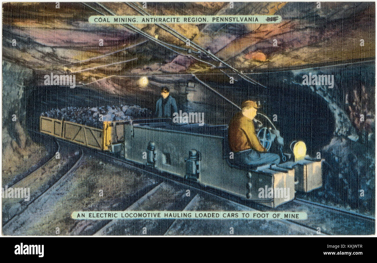 Coal mining, Anthracite Region, Pennsylvania. An electric