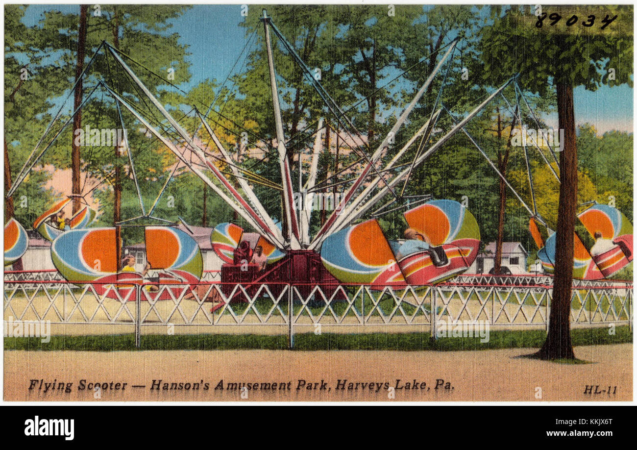 Flying Scooter Hanson's Amusement Park, Harvey's Lake, Pa (89034