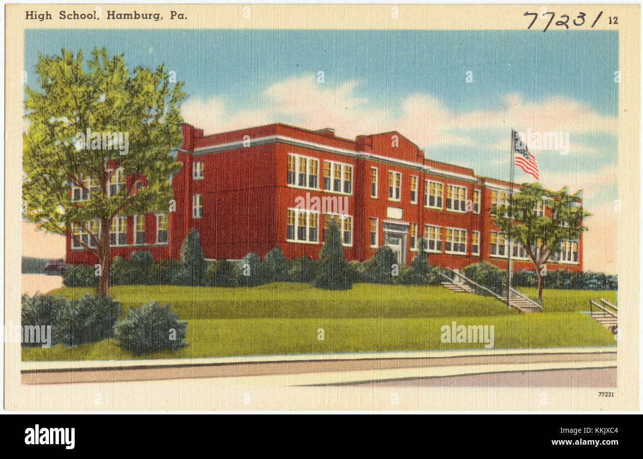 High School, Hamburg, Pa (77231 Stock Photo Alamy