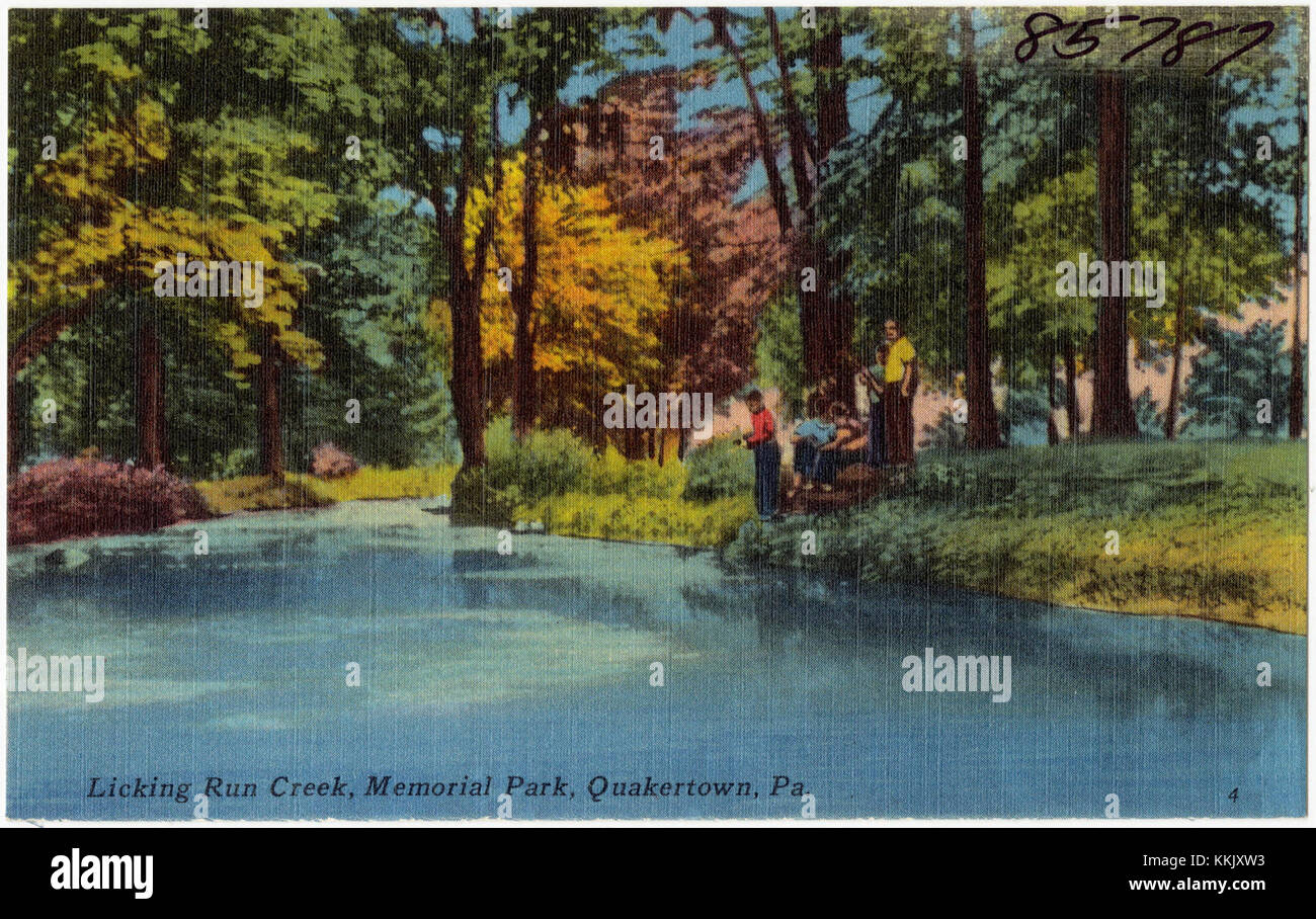 Licking Run Creek, Memorial Park, Quakertown, Pa (85787 Stock Photo Alamy