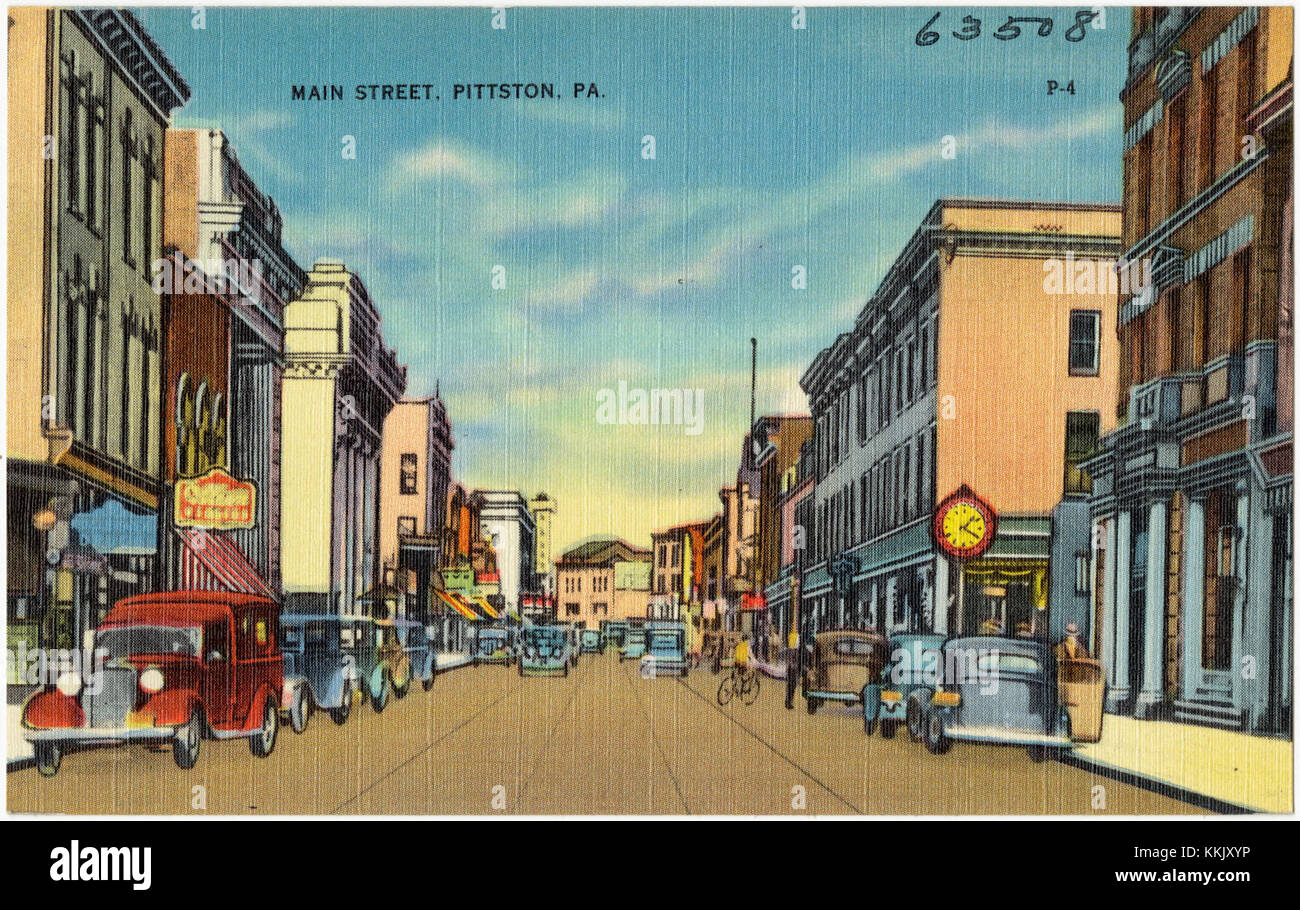 Main Street, Pittston, PA (63508 Stock Photo Alamy